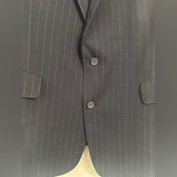 Brooks Brothers Wool Navy Blue gray Pinstripe Blazer Sportcoat Suit Jacket
45R - Picture 2 of 8